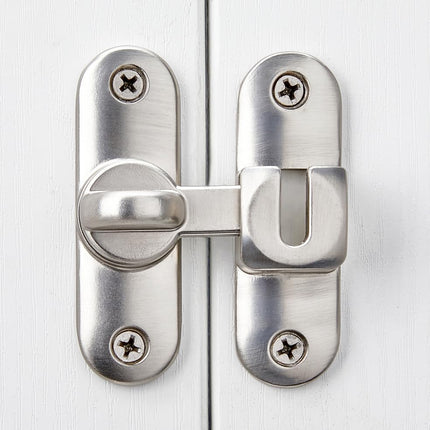 INIRET Barn Door Latches,90/180 Degree Gate Lock,Flip Gate Latches Hardware,Zinc Alloy Right Angle Door Lock Latch,Door Security Sliding Door Latch Lock fo Cabinets,Bathroom (Silvery_10 Pack)
