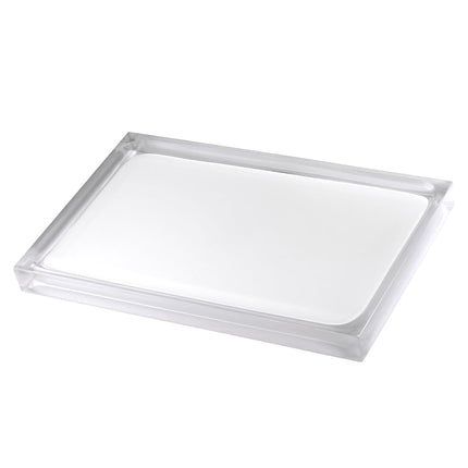 IZOD - Vanity Tray, Durable Countertop Accessories, Sleek Resin Organizer, Modern Home Decor, Dorm Room Essentials (Marina Collection, White)