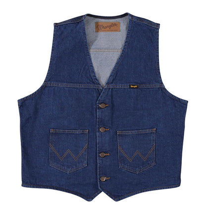 Wrangler Men's Unlined Vest?? ?? ????????????????chaleco Mezclilla Sin Forro???? ?'??? ??? ???????? denim outerwear vests, Denim, S UK