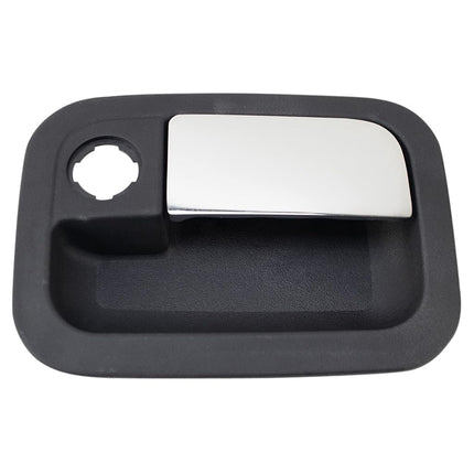 TRQ Front Exterior Metal Door Handle Chrome & Blac