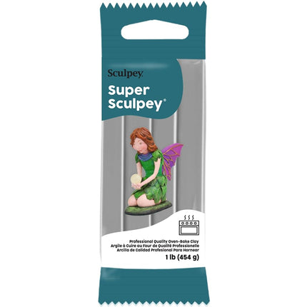 Sculpey Super Oven Bake Clay, 454 g, Grey