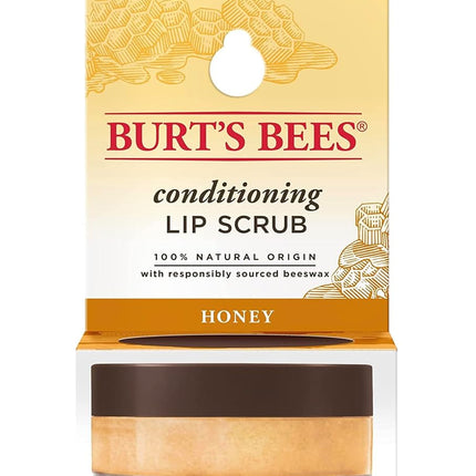 Burts Bees Conditioning Lip Scrub for Women 0.25 oz Scrub, Yellow, Brown