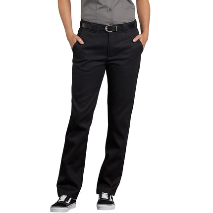 Dickies Womens Flex Slim Fit Pants, Black, 6