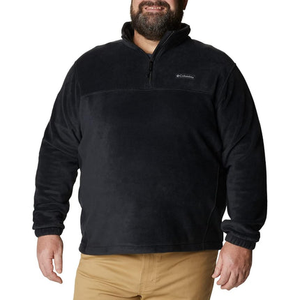 Columbia Men's Steens Mountain Half Zip Fleece Jacket, Black, 2X