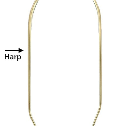 Royal Designs HA-1001-9.5BR-1 Heavy Duty Lamp Harp Finial and Lamp Harp Holder Set, 9.5", Polished Brass