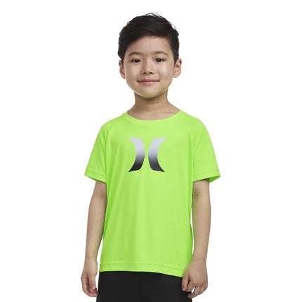 Camiseta de natación Hurley para niños, protección solar UPF 50+, lima/icono, talla pequeña