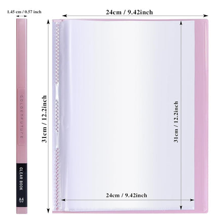Tuhangcc Art Portfolio 8.5"x11"，- Heavy Duty Display Book Folder with Clear Sheet Protectors,Displays 40Pages, Presentation Book for Artwork, Document Organize(Sliver-4pack)