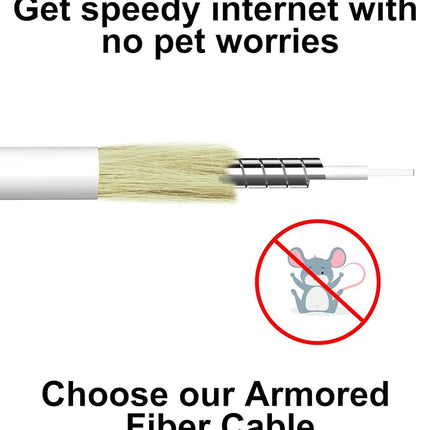 VANDESAIL 5Pack Armored SC/APC to SC/APC Fiber Optic Internet Cable 2M/6ft