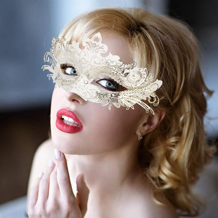 Hoshin Masquerade Mask, Mardi Gras Deecorations Venetian Masks for Womens (Sliver)