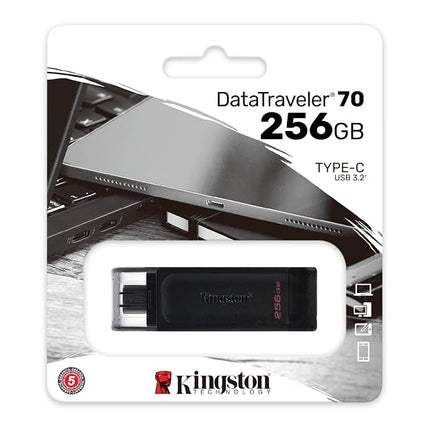Kingston DataTraveler 70 - DT70/256GB USB-C Flash Drive Black