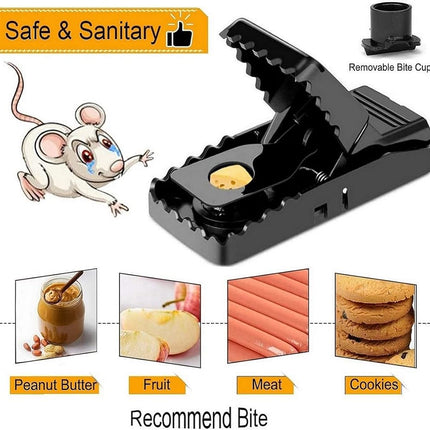 Feeke Mouse Traps, Mice Traps for House, Small Mice Trap Indoor Quick Effective Sanitary Safe Mousetrap Catcher for Family and Pet - 6 Pack, (M01-6Pack)