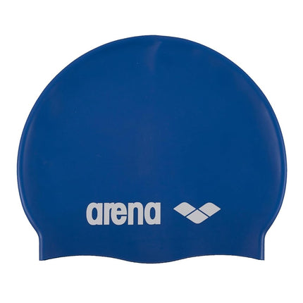 arena Classic Silicone JR Youth Swim Cap, SkyBlue / White