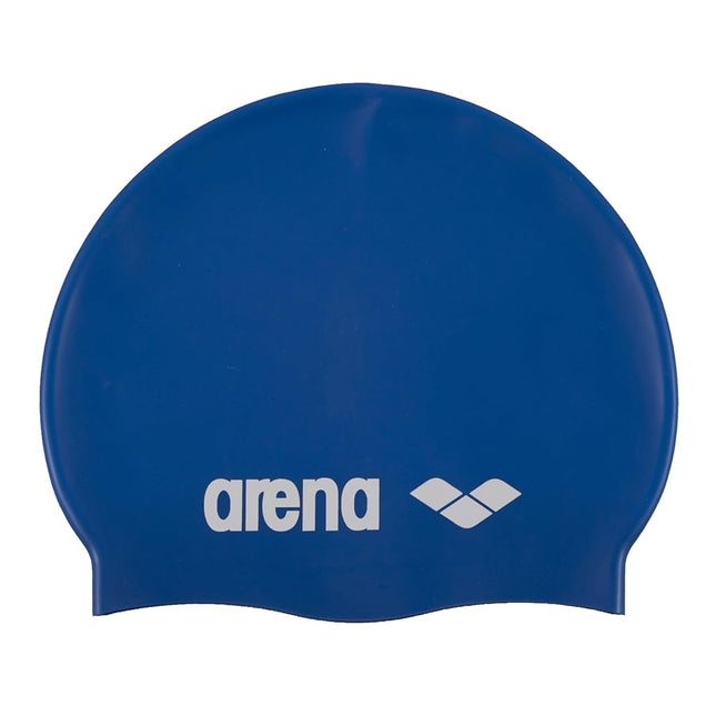 arena Classic Silicone JR Youth Swim Cap, SkyBlue / White