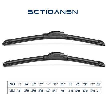 3Pcs Windshield Wipers for Dodge Caliber 2007 2008 2009 2010 2011 2012, All Weather Original Equipment Premium Replacement Wiper Blades for My Car- 24"/17"/11T" (Pack of 3) J- HOOK