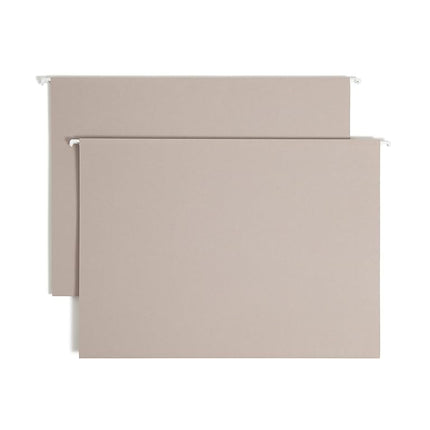 Smead TUFF Extra Capacity Box Bottom Hanging Folder, 3" Expansion, 1/3-Cut Easy Slide Tab, Legal Size, Steel Gray, 18 per Box (64341)