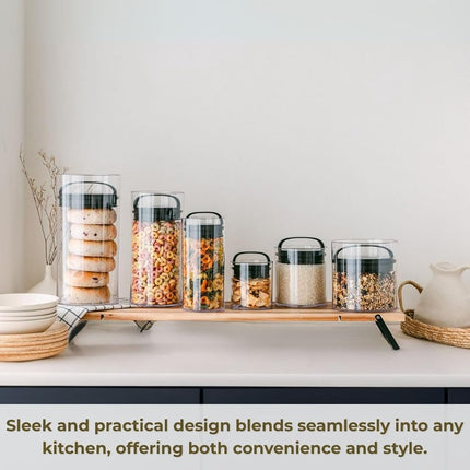 Prepara Evak Fresh Large - Short (1.8L) Airless Canister with Black Handle