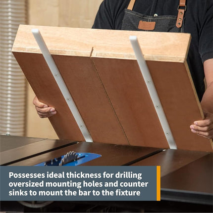 POWERTEC 36" HDPE Miter Bar for Table Saw Sled, Taper Jig, Fits Miter Slot Runners 3/4" x 3/8 Slot on Table Saw, Router Table, Band Saw, Wood Working Tools & Accessories, 2PK (71636V)