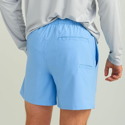 HUK Short de bain Performance Volley pour homme, séchage rapide, bleu Marolina