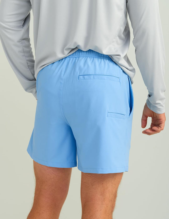 HUK Pantalón Corto de Pesca de Secado Rápido para Hombre Pursuit Volley, Azul Marolina