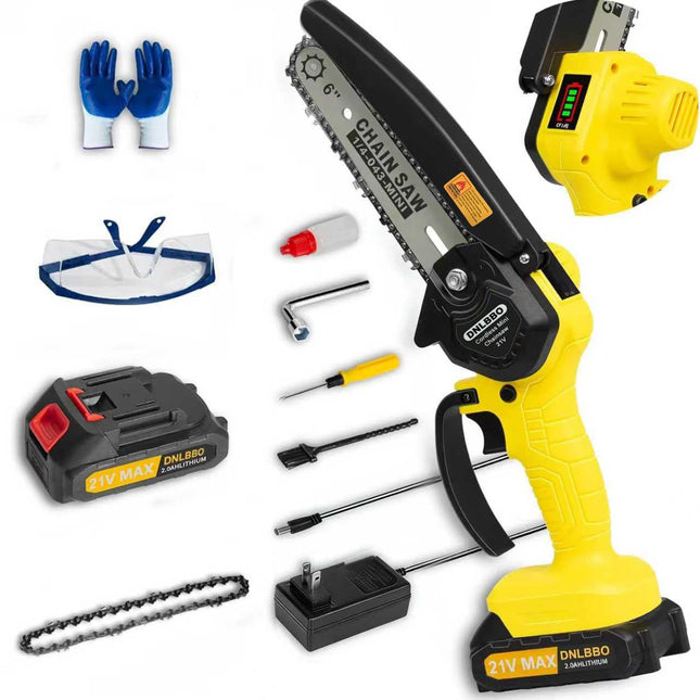 6 Inch Mini Chainsaw Cordless, Portable Electric C