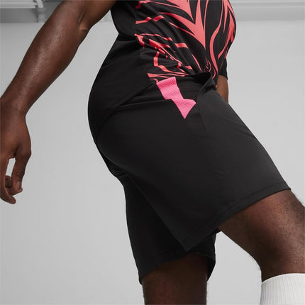 PUMA Men's Teamliga Training Shorts 2, Puma Black-Sun Stream, Small