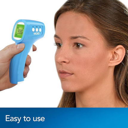 Vicks Non-Contact Infrared Thermometer for Forehead, Food and Bath – Touchless Thermometer for Adults, Babies, Toddlers and Kids – Fast, Reliable, and Clinically Proven Accuracy