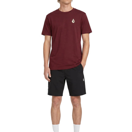 Volcom Men's Blaquedout Short Sleeve Tee T-Shirt, Port, XXL