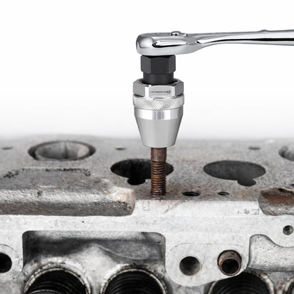 Powerbuil Stud Extractor, Remove Damaged Bolts, Grips and Removes Studes 1/4" to 1/2" or 6mm to 12mm, Compact for Tight Spaces, 3/8" Drive - ‎647794M