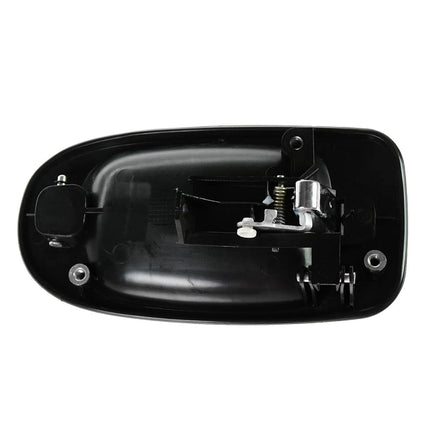 TRQ Exterior Door Handle Chrome Sliding Passenger Side Rear Black Compatible with Buick Terraza