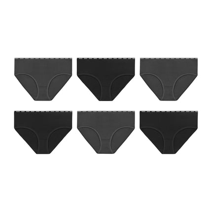 Ropa Interior Elástica Transpirable Hanes Moves para Niñas Adolescentes, Negro/Gris, 12