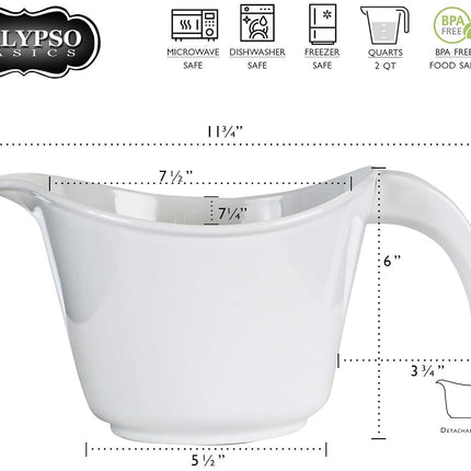 Reston Lloyd 92502 Microwave Safe Calypso Basic 2 Quart Mixing Batter Bowl, Plum