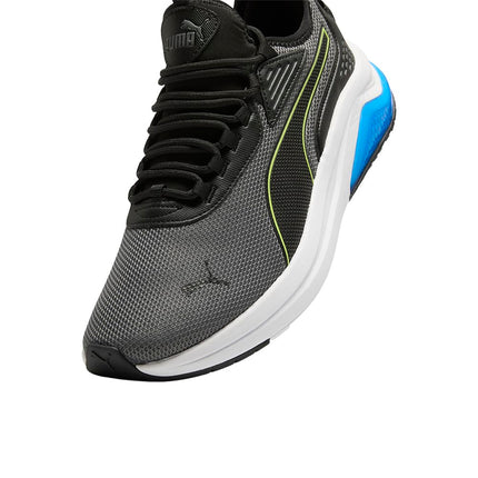 Puma Men's Amplifier Sneaker, Wide-Cool Dark Gray-Electric Lime-Puma Black-Puma Team Royal, 11 Wide