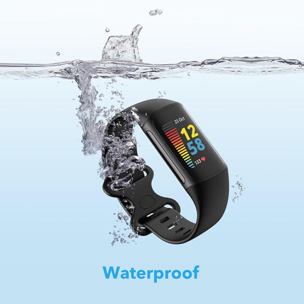 2 Pack Waterproof Bands Compatible with Fitbit Charge 6 / Charge 5 Bands