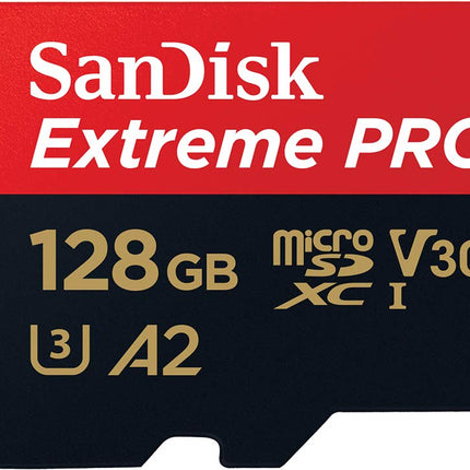 SanDisk 128GB Extreme PRO microSDXC card + SD adap