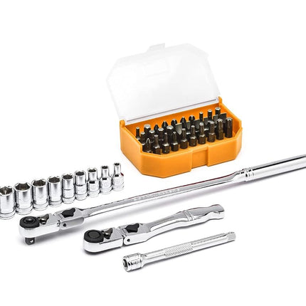 GearWrench 43 Pc. 1/4" Drive 6 Point Standard Metric Slim Head Mechanics Tool Set - 81031