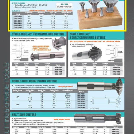 HHIP 2006-0218 1-7/8 Inch 60 Degree HSS Dovetail Cutter