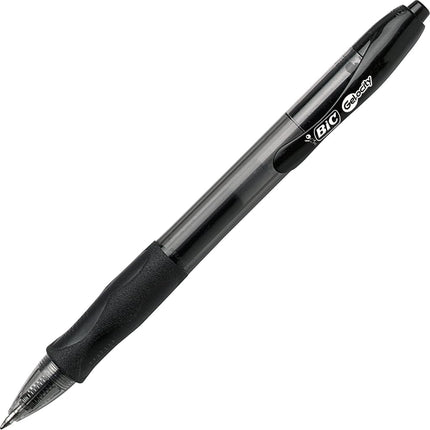 Bic Gelocity Original Black Gel Pens, Medium Point (0.7mm), 24-Count Pack, Retractable Gel Pens With Comfortable Grip