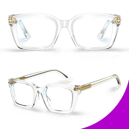 VISOONE Progressive Multifocal Reading Glasses Spring Hinge Blue Light Blocking for Women and Men readers 2.0x