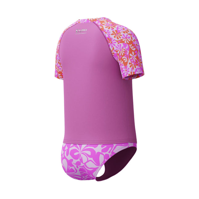 Speedo Girls' Uv Swim Shirt Short Sleeve Rashguard Set