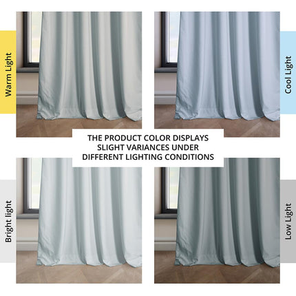 HPD Half Price Drapes Heritage Plush Velvet Curtains 108 Inches Long Room Darkening Curtains for Bedroom & Living Room 50W x 108L, (1 Panel), Aquarius Blue