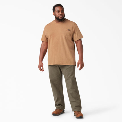 T-shirt ras du cou épais Dickies pour homme à manches courtes, couleur brun canard chiné, taille 4XL grand