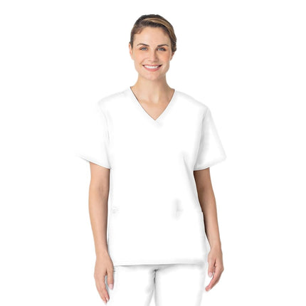 WonderWink Women's Plus-Size Wonderwork V-Neck Scr