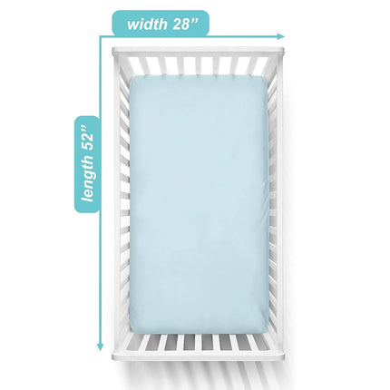 Sábana Ajustable de Punto de Algodón Jersey 100% Natural Supreme de American Baby Company para Colchones de Cuna Estándar y Colchones para Niños Pequeños, Royal, Suave Transpirable, para Niños