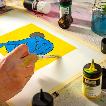 Gouache Acrylique Professionnelle Liquitex flacon de 59 ml, Bleu Outremer (Nuance Rouge)