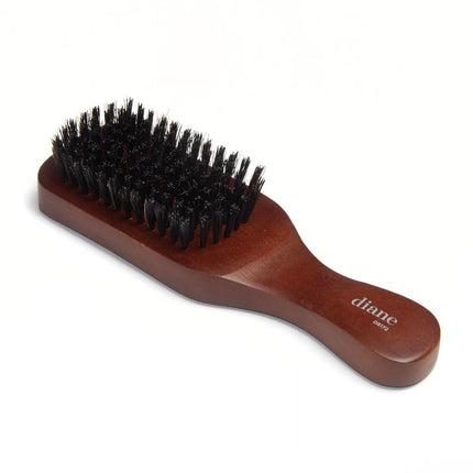 Diane Reinforced Boar Bristle Club Wave Brush for Men and Barbers � Medium Bristles for Thick and Curly Hair � Use for Detangling, Smoothing, Wave Styles, Restore Shine and Texture