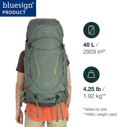 Sac à dos Osprey Kyte pour femme, 48L, Rocky Brook Green, XS/S
