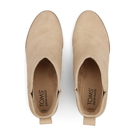 TOMS Clare de mujer, gamuza color avena, 8.5