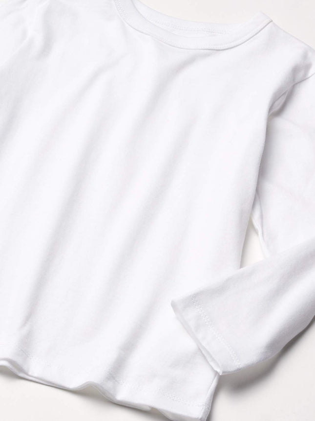 The Children's Place Boys Basic Long Sleeve Tee, White Single, X-Small