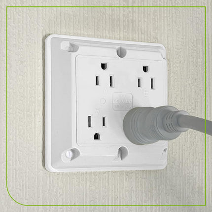 Leviton 4-in-1 Receptacle 15 Amp, 125 Volt, Industrial Series Extra Heavy Duty, Straight Blade, Grounding, 1254-00W, White