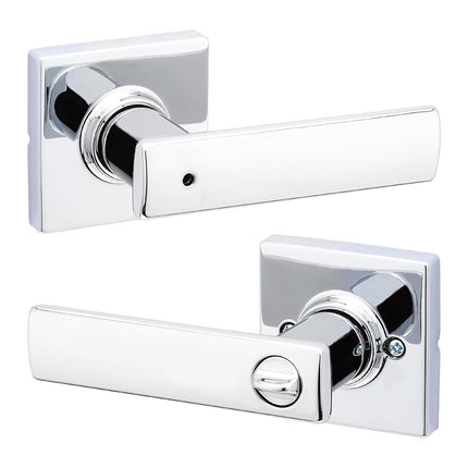 Kwikset Breton Privacy Door Lever for Bed and Bath